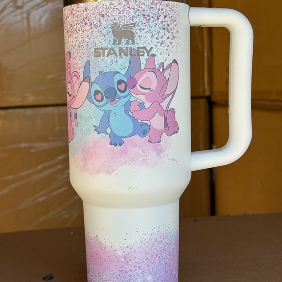 Stanley Glittery Pink and Blue Stitch Mug - Picture 1 of 3